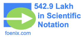 542.9 Lakh in Scientific Notation