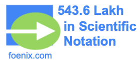 543.6 Lakh in Scientific Notation