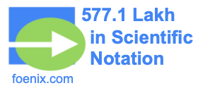 577.1 Lakh in Scientific Notation