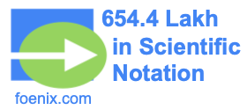 654.4 Lakh in Scientific Notation