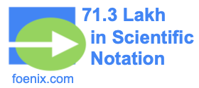 71.3 Lakh in Scientific Notation