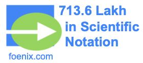 713.6 Lakh in Scientific Notation