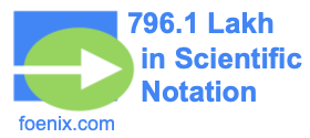 796.1 Lakh in Scientific Notation
