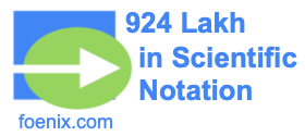 924 Lakh in Scientific Notation