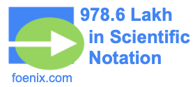 978.6 Lakh in Scientific Notation