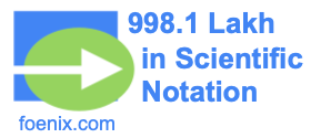 998.1 Lakh in Scientific Notation