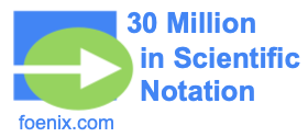 30 Million in Scientific Notation