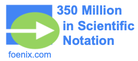 350 Million in Scientific Notation