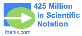425 Million in Scientific Notation