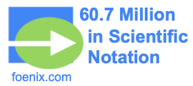 60.7 Million in Scientific Notation