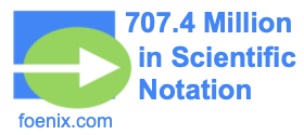 707.4 Million in Scientific Notation