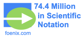 74.4 Million in Scientific Notation