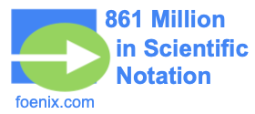 861 Million in Scientific Notation