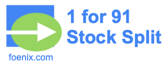 1 for 91 stock split