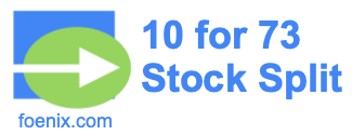 10 for 73 stock split