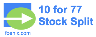 10 for 77 stock split