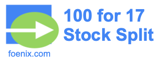 100 for 17 stock split