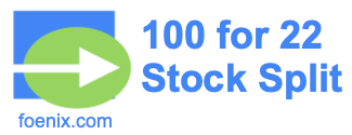 100 for 22 stock split