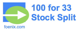 100 for 33 stock split