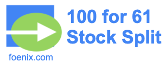 100 for 61 stock split