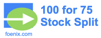 100 for 75 stock split