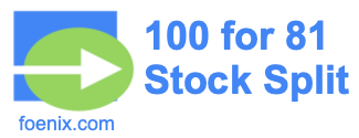 100 for 81 stock split