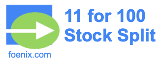 11 for 100 stock split
