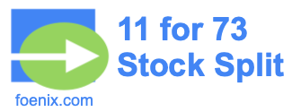 11 for 73 stock split