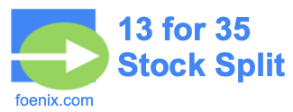13 for 35 stock split