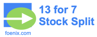 13 for 7 stock split