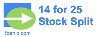 14 for 25 stock split