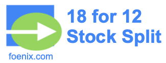 18 for 12 stock split