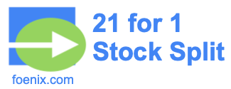 21 for 1 stock split