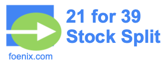 21 for 39 stock split