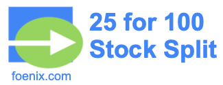 25 for 100 stock split