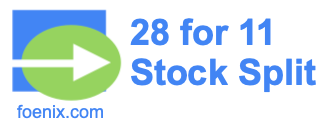28 for 11 stock split