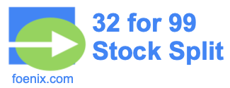 32 for 99 stock split
