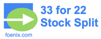 33 for 22 stock split