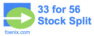 33 for 56 stock split