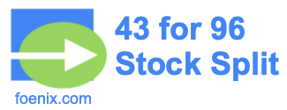 43 for 96 stock split