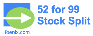 52 for 99 stock split