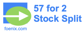57 for 2 stock split