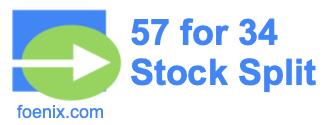 57 for 34 stock split