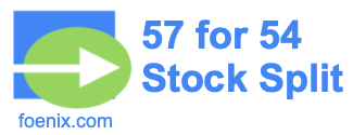 57 for 54 stock split