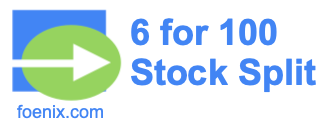 6 for 100 stock split