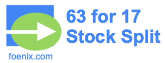 63 for 17 stock split