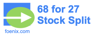 68 for 27 stock split