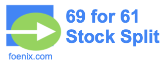 69 for 61 stock split