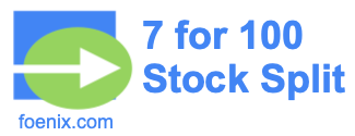 7 for 100 stock split
