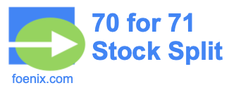 70 for 71 stock split